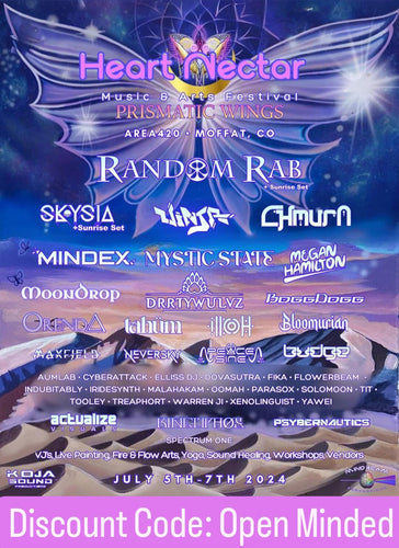 Heart Nectar Music Festival July 5th-7th, 2024 Lineup & Ticket Discount Code!