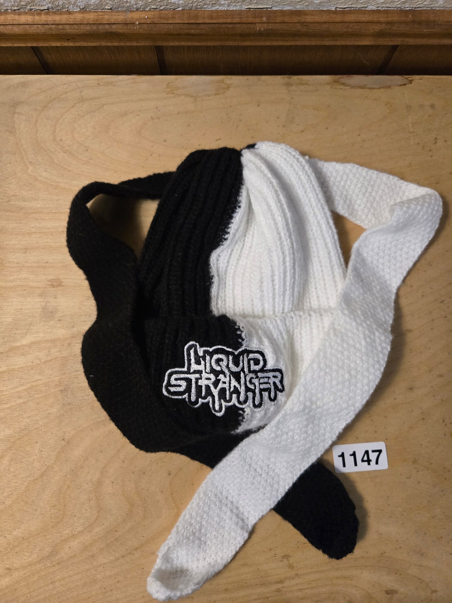OMM FB Archive - Two-Tone Liquid Stranger Bunny-Ear Beanie - 1147