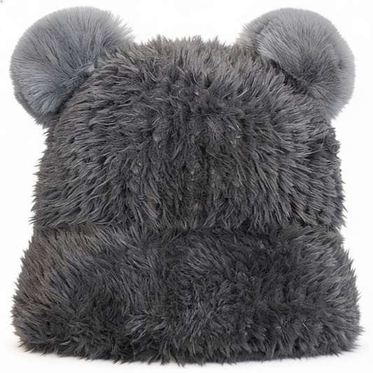 Blank Specialty- Furry Bear Hat With Plush Ears