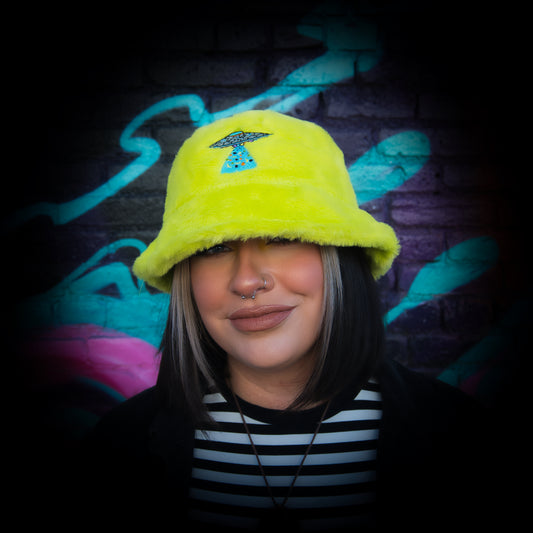 Spaceship Design Space Fruit Fluffy Bucket Hat