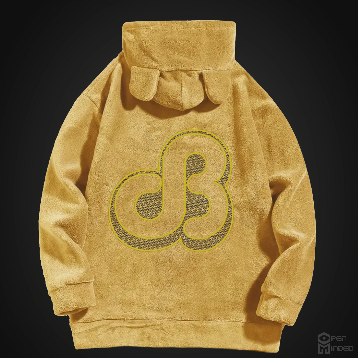 DB Wafflehouse Embroidered Furry Hoodie With Ears