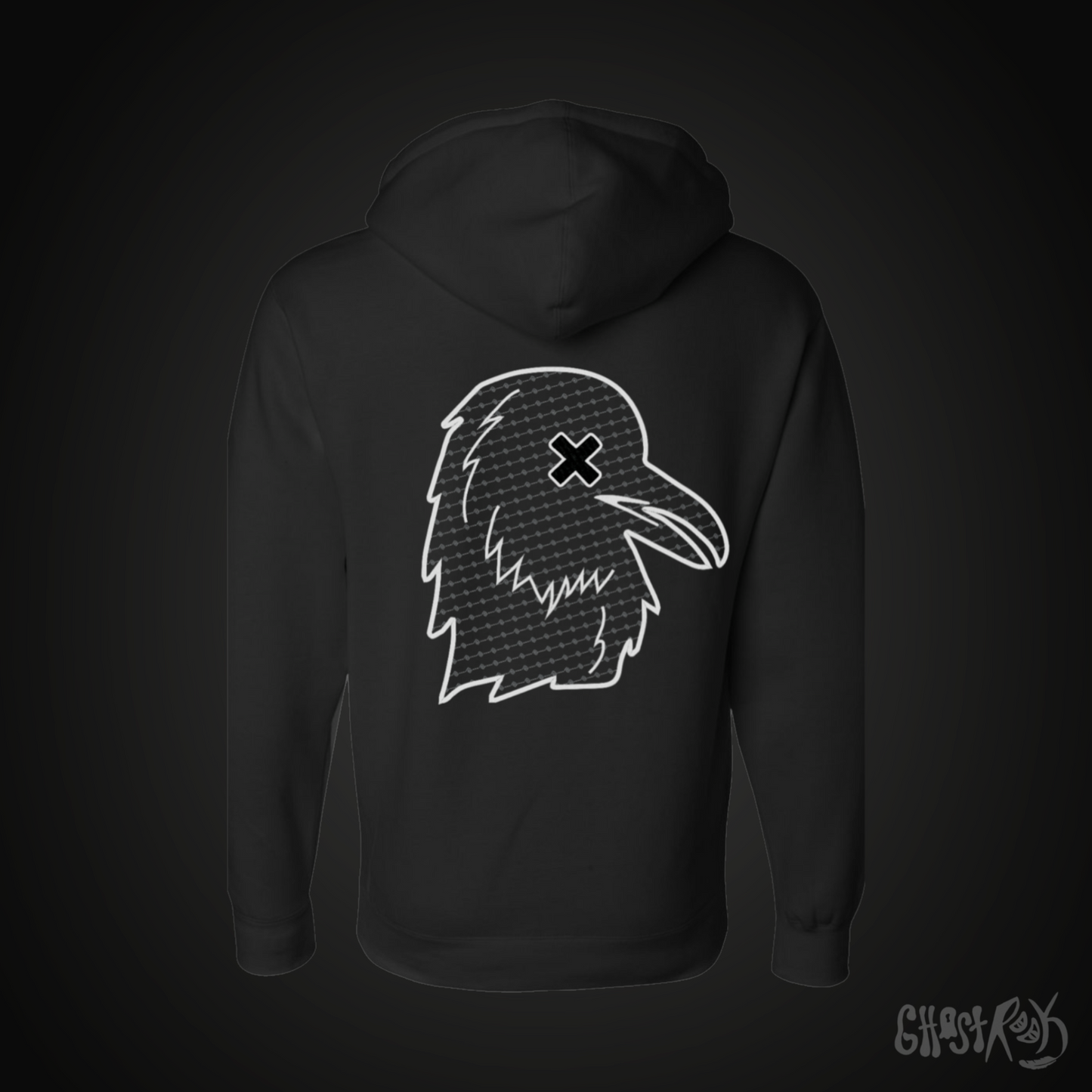 Ghost Rook Embroidered Hoodie - Geometric Pattern