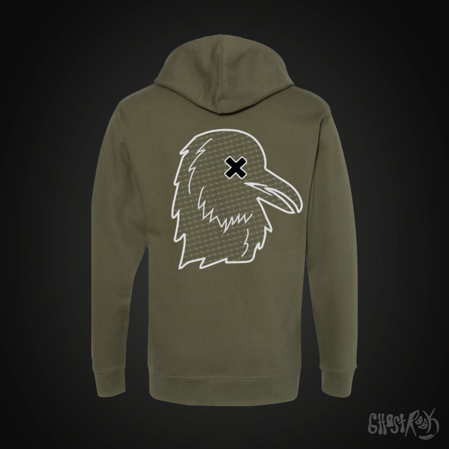Ghost Rook Embroidered Hoodie - Geometric Pattern