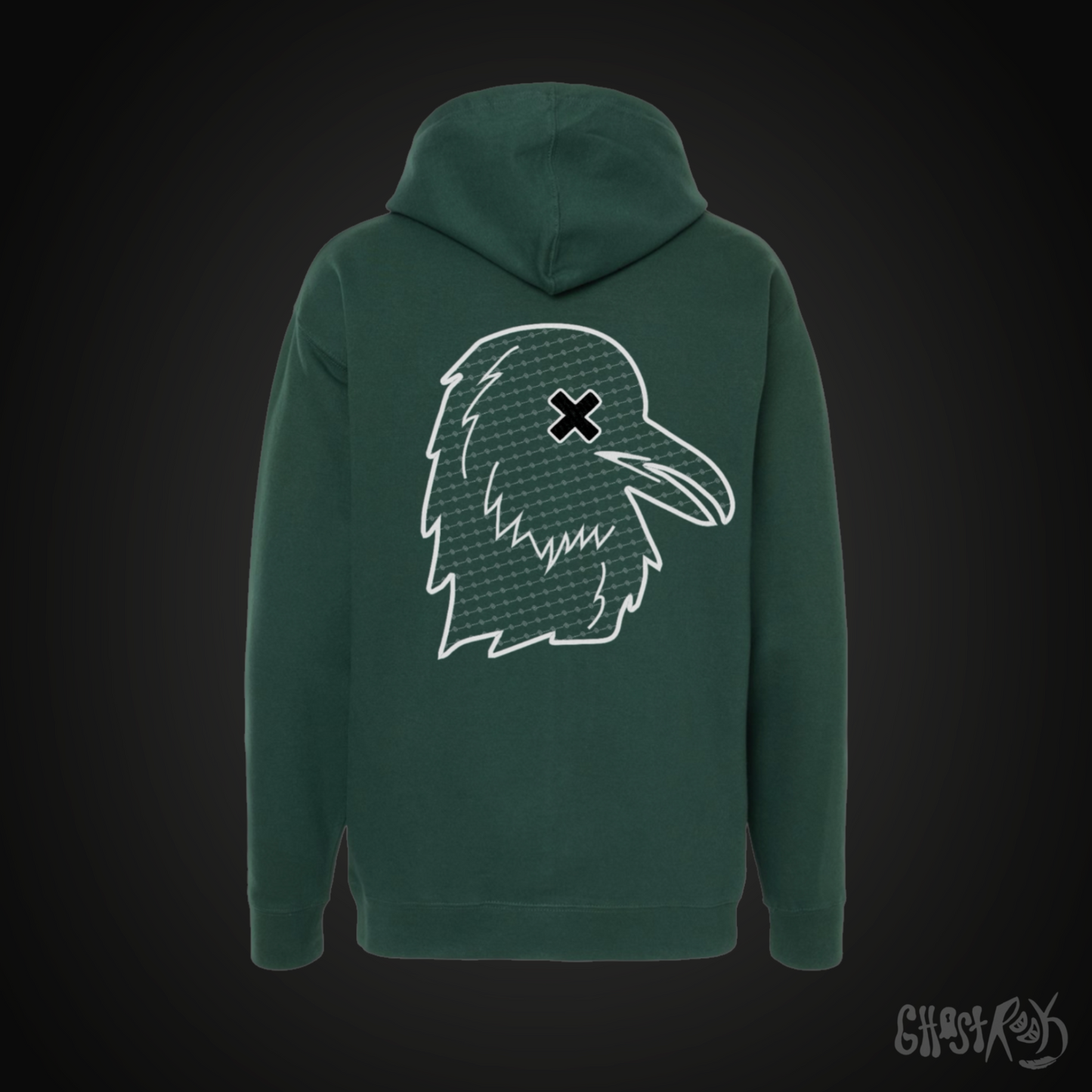 Ghost Rook Embroidered Hoodie - Geometric Pattern