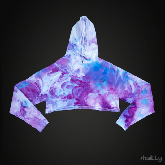 shwiLLy Ice Dyed V2 Cropped Hoodie