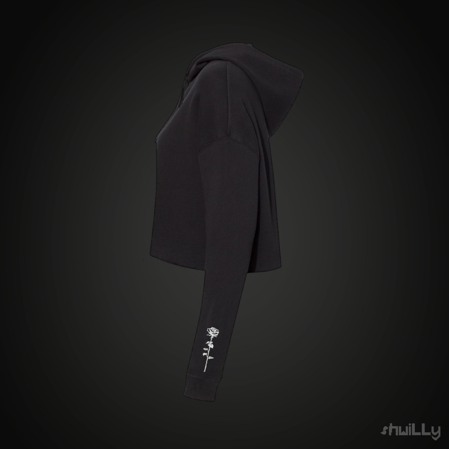 shwiLLy Low Key Crop Top Hoodie