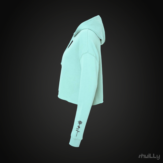shwiLLy Low Key Crop Top Hoodie