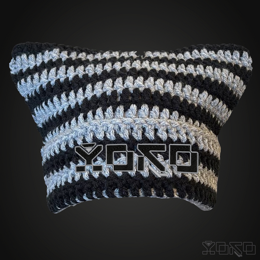 Yoko Embroidered Cat Beanie
