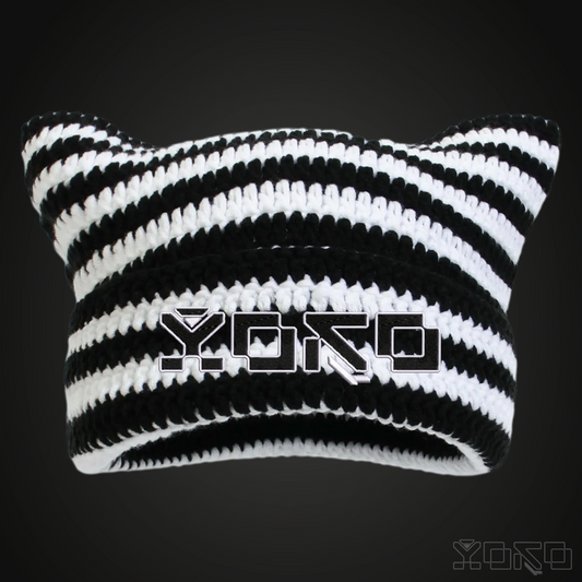 Yoko Embroidered Cat Beanie