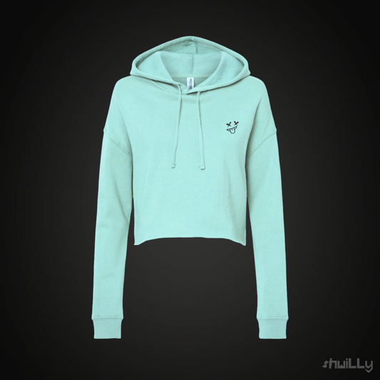 shwiLLy Low Key Crop Top Hoodie
