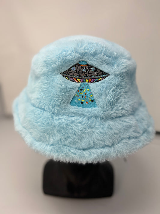 Spaceship Design Space Fruit Fluffy Bucket Hat