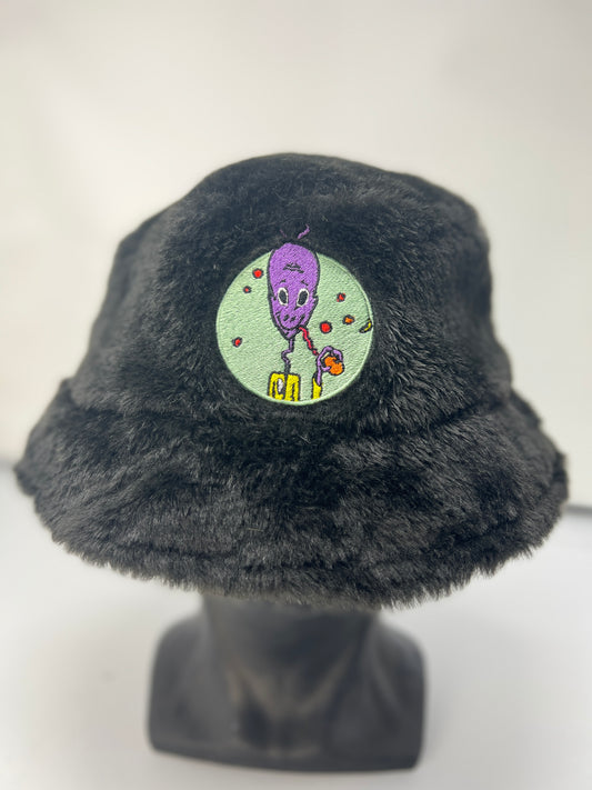 Alien Space Fruit Fuzzy Bucket Hat