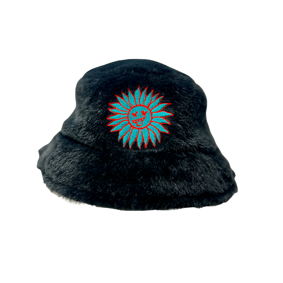 shwiLLy Sunflower Fluffy Bucket Hat