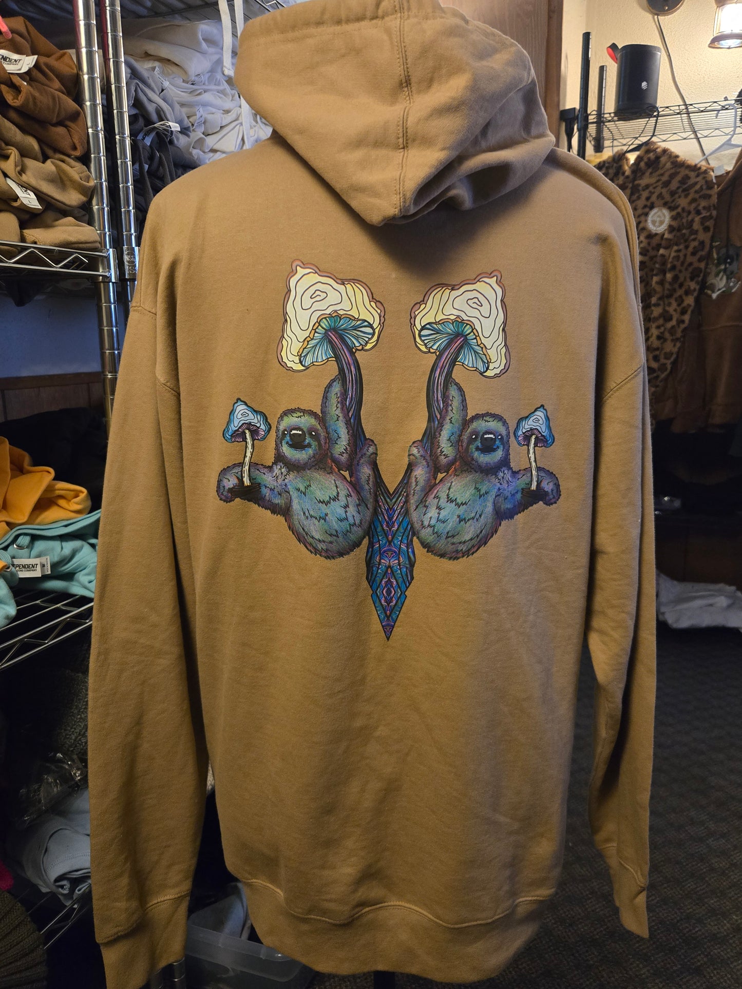 Mushroom Sloth Hoodies