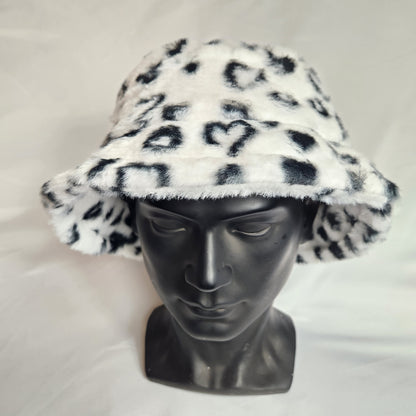 Custom Leopard Print Fluffy Bucket Hats