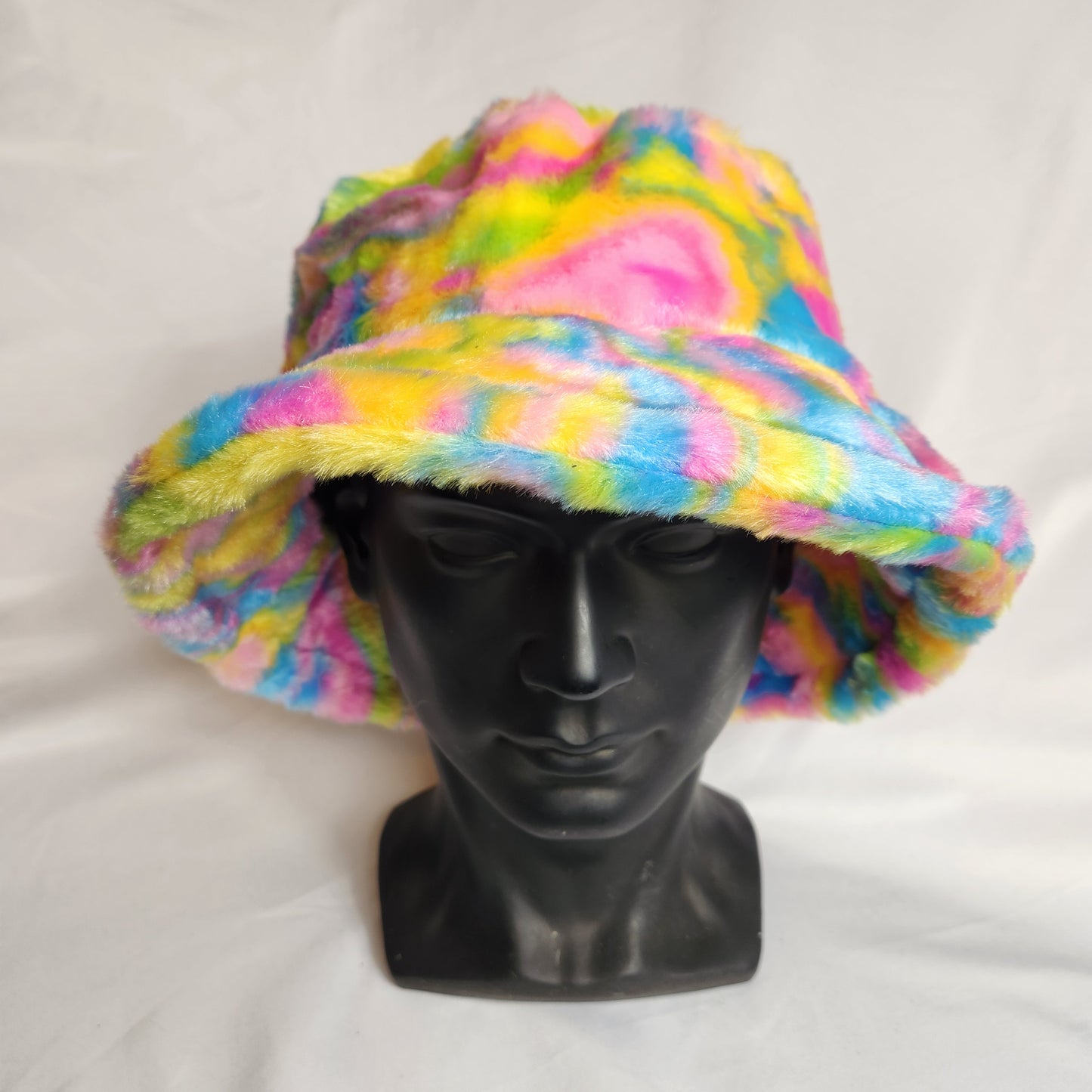 Custom Embroidered Tie-Dye Fluffy Bucket Hats