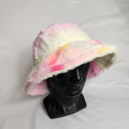 Custom Embroidered Tie-Dye Fluffy Bucket Hats