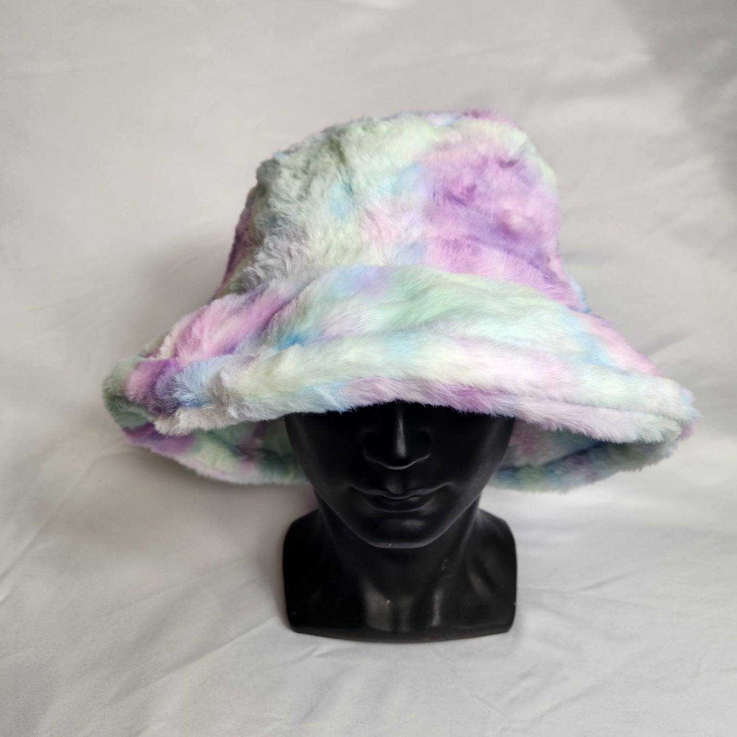 Custom Embroidered Tie-Dye Fluffy Bucket Hats