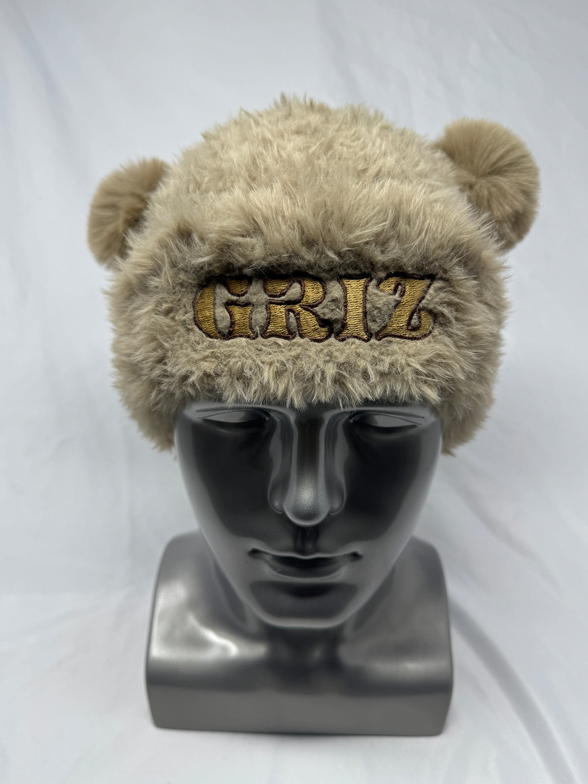 _Tan Fluffy Bear Beanie