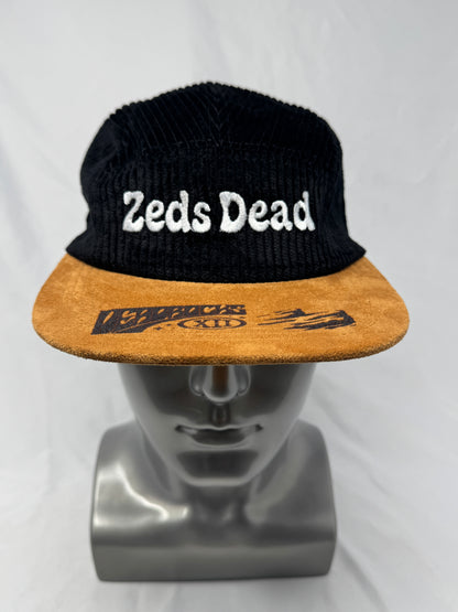 Black Corduroy 5-Panel Hat