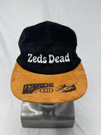 Black Corduroy 5-Panel Hat