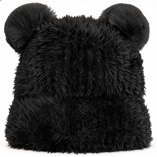 Blank Specialty- Furry Bear Hat With Plush Ears