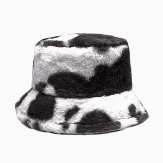 Blank Fluffy Bucket- Cow Fluffy Bucket