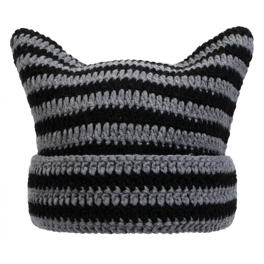 Blank Specialty- Striped Cat Ear Beanie