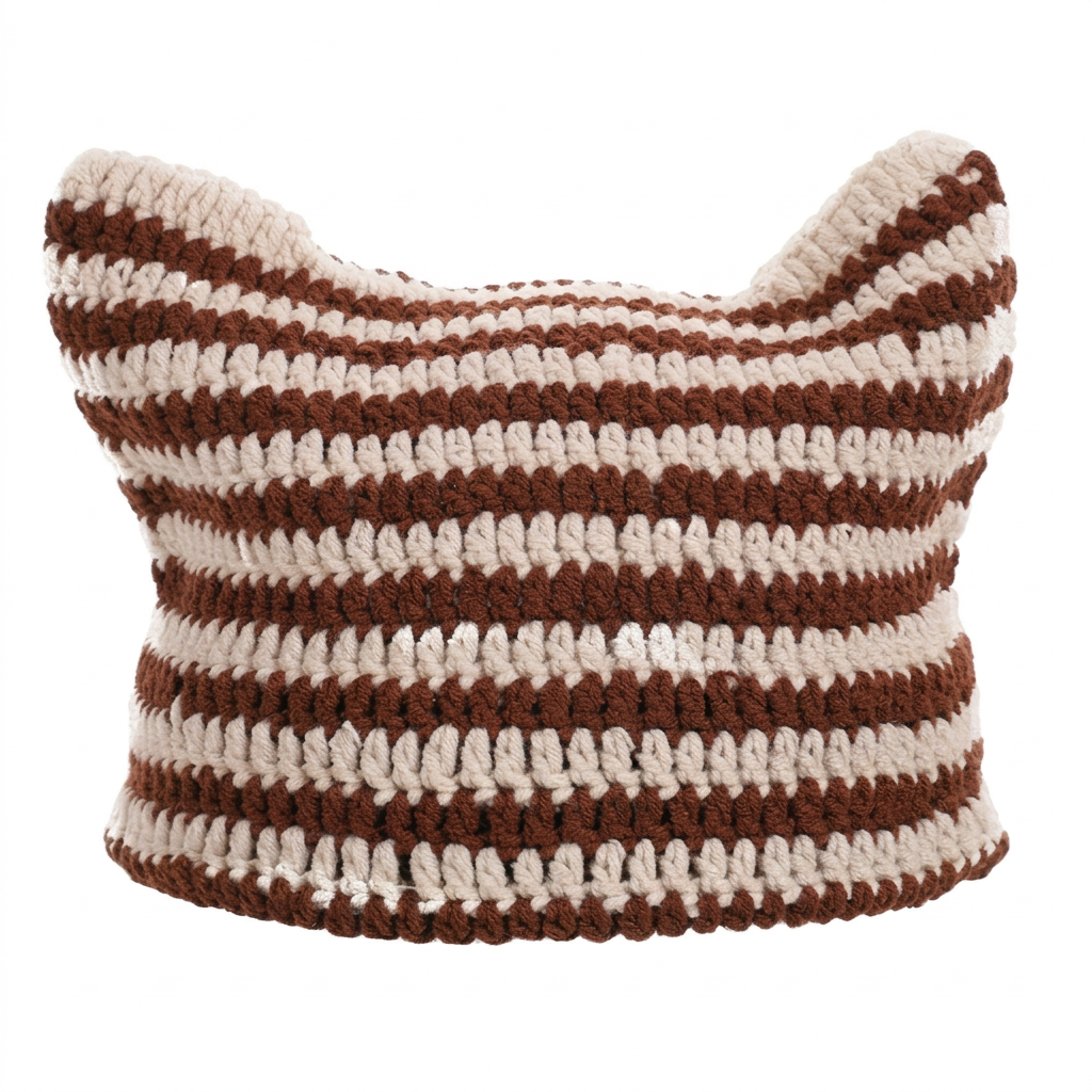 Blank Specialty- Striped Cat Ear Beanie