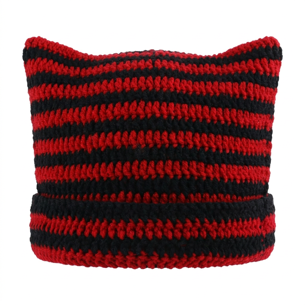 Blank Specialty- Striped Cat Ear Beanie