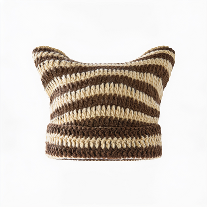 Blank Specialty- Striped Cat Ear Beanie