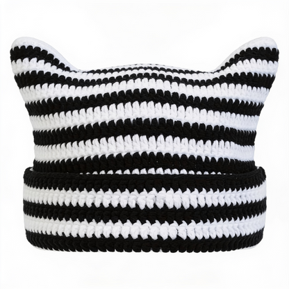 Blank Specialty- Striped Cat Ear Beanie