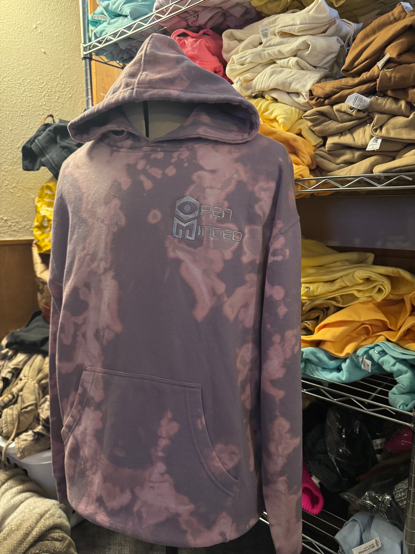 OMM 12/31/24 - Kosmic Komander Plum Bleach-dyed Hoodie