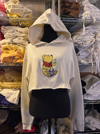 OMM 12/31/24 - LSD Pooh Cropped Cream Hoodie