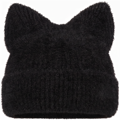 Blank Specialty - Knitted Beanie Beanie With Cat Ears