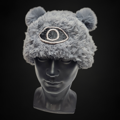 Open Minded Eye - Fuzzy Teddy Beanie with Ears