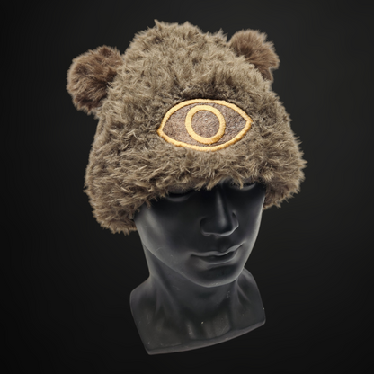 Open Minded Eye - Fuzzy Teddy Beanie with Ears