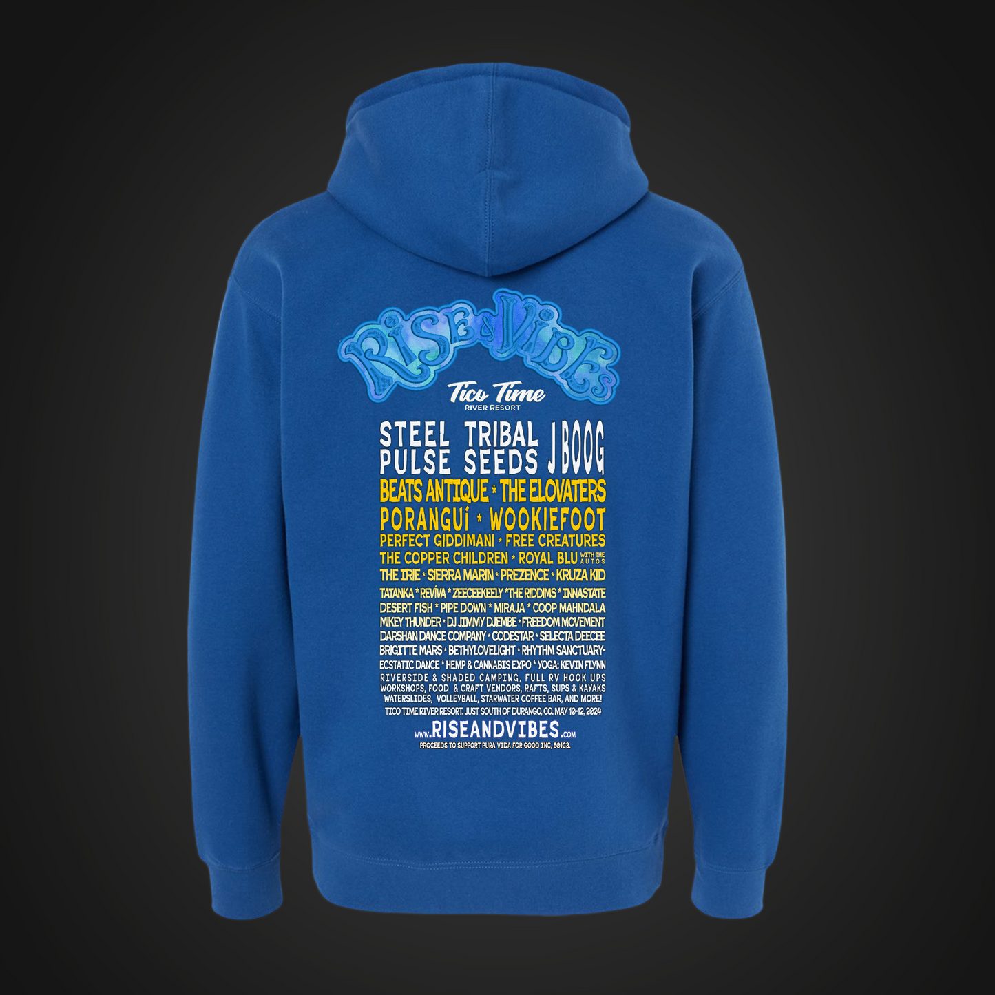 Rise & Vibes Festival 2024 Lineup Appliqué Hoodie