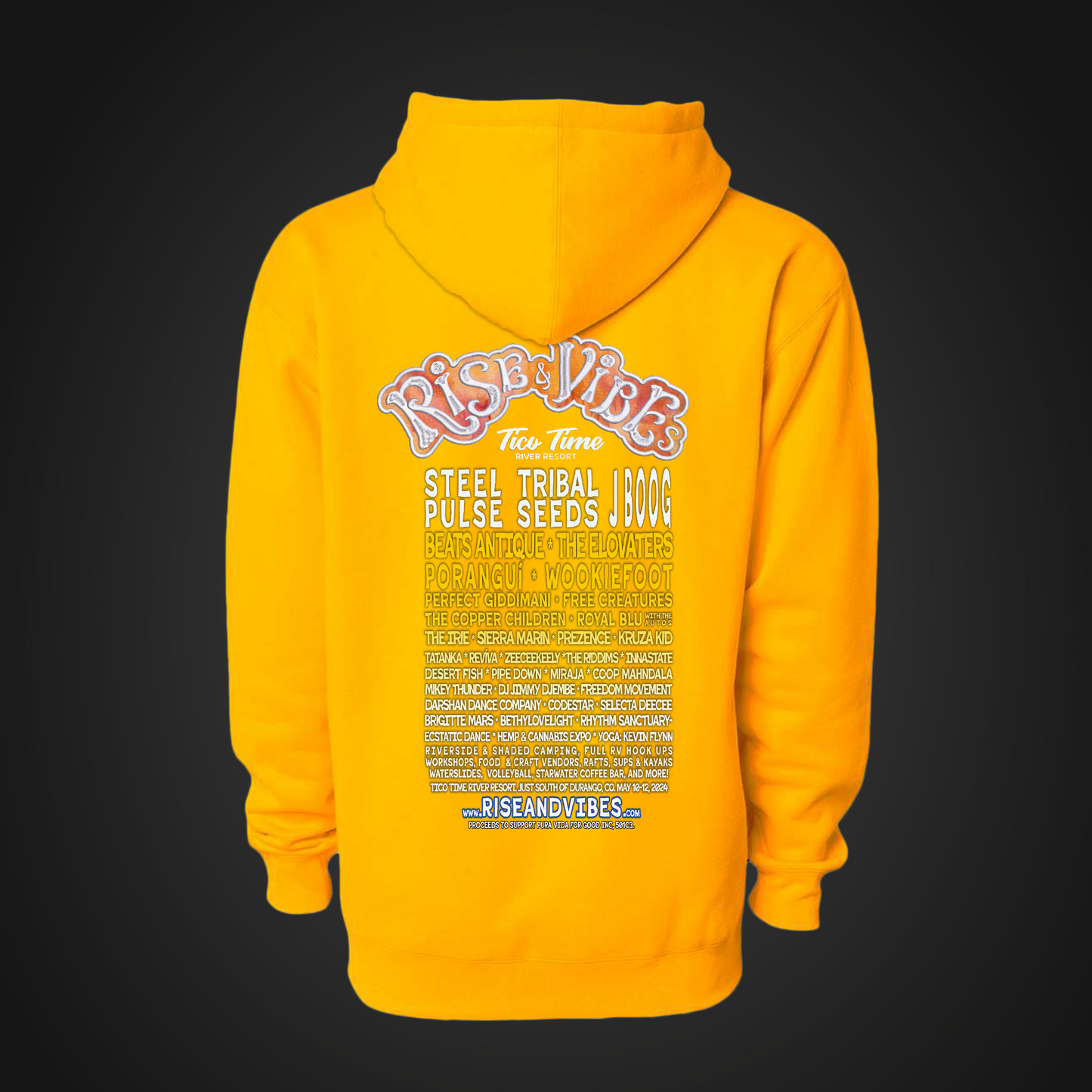 Rise & Vibes Festival 2024 Lineup Appliqué Hoodie