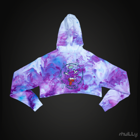 shwiLLy Ice Dyed V2 Cropped Hoodie