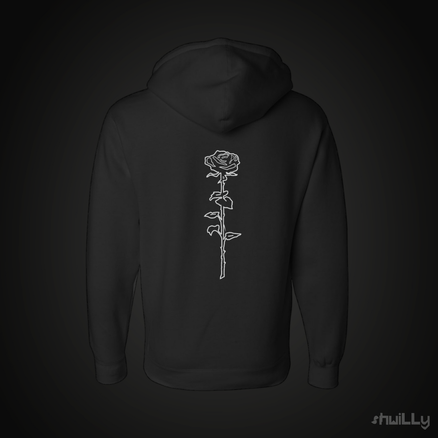 shwiLLy Low Key Rose Drip Hoodie