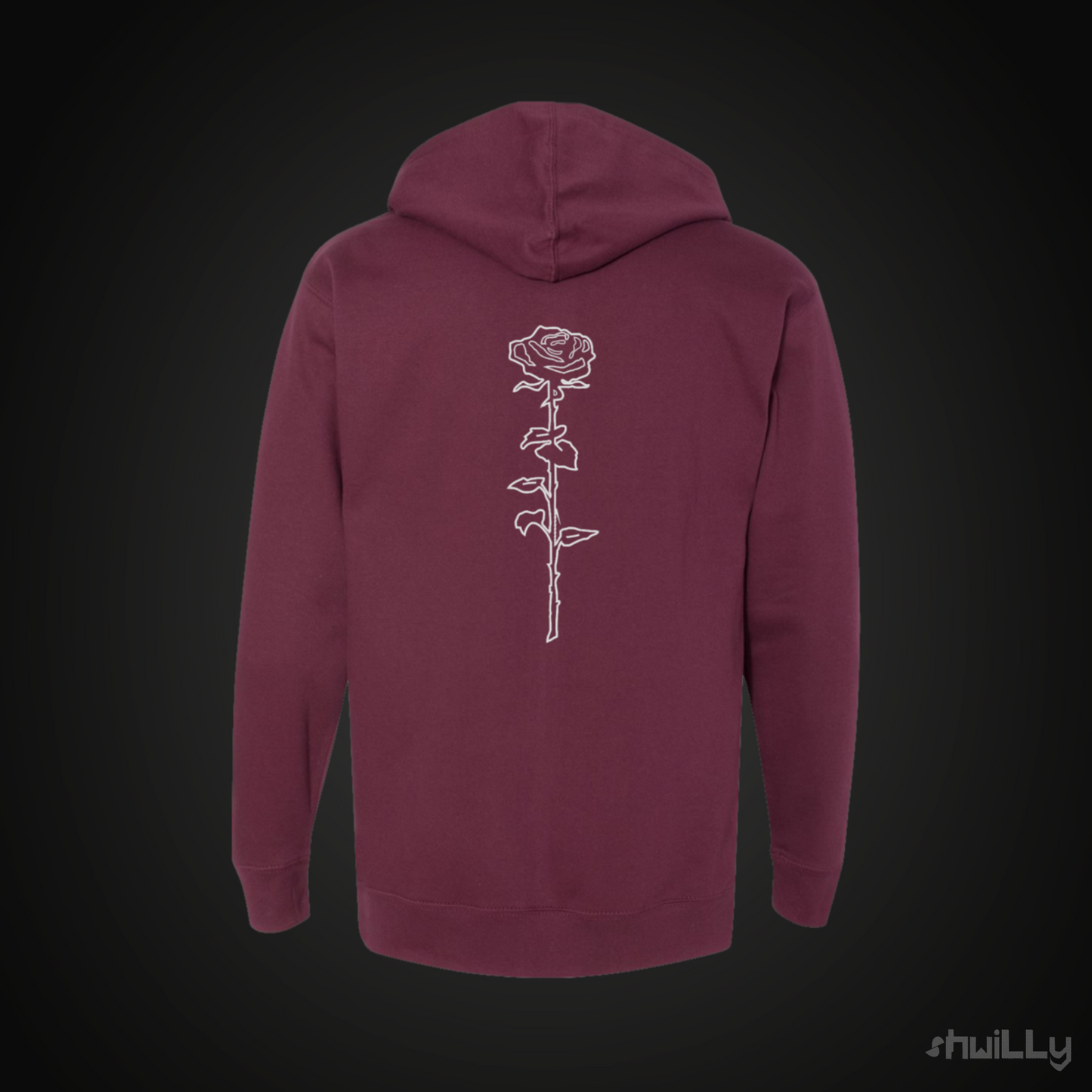 shwiLLy Low Key Rose Drip Hoodie