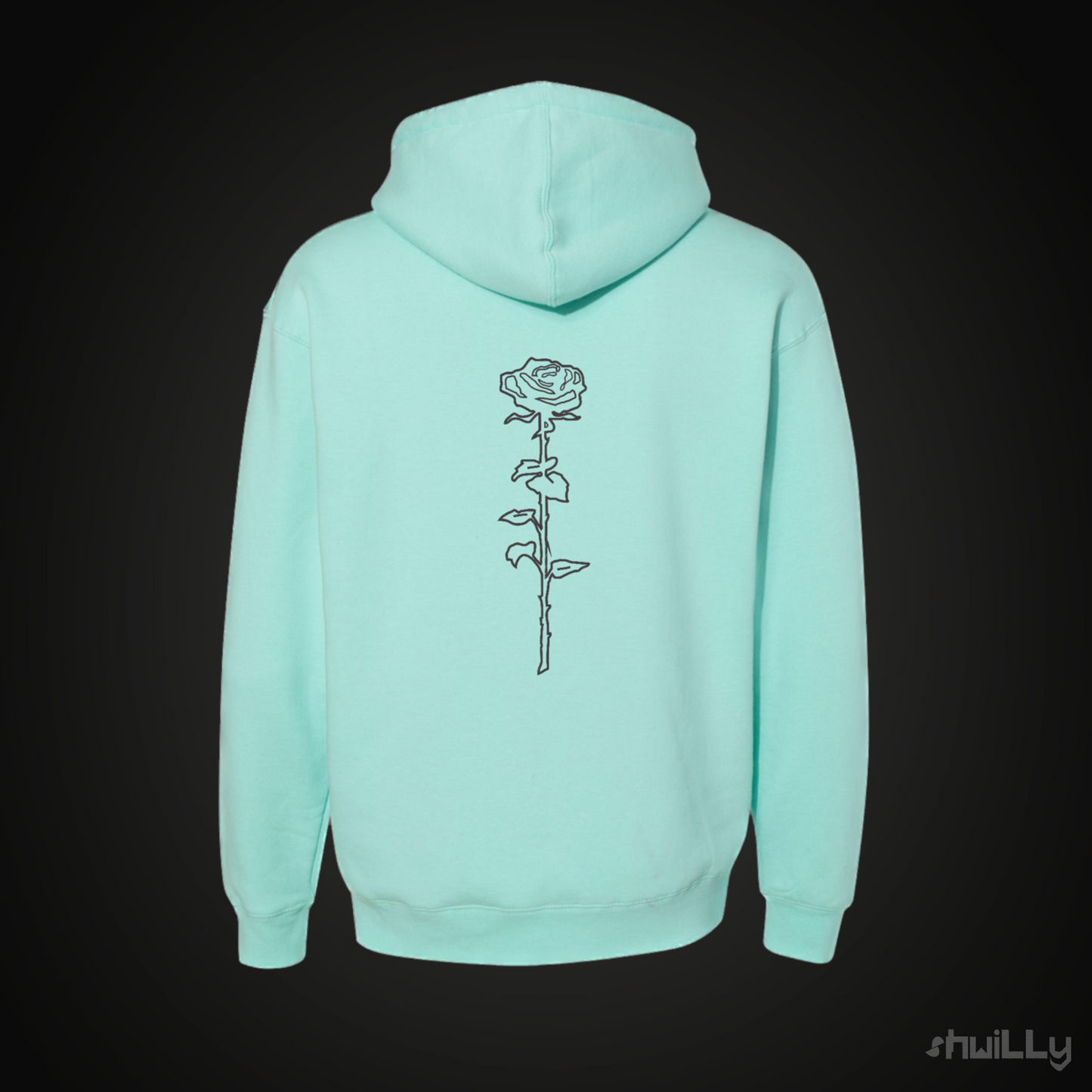 shwiLLy Low Key Rose Drip Hoodie