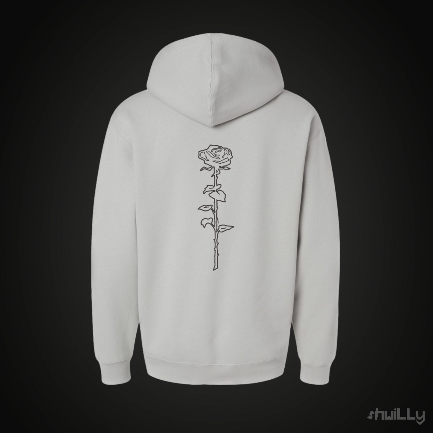 shwiLLy Low Key Rose Drip Hoodie