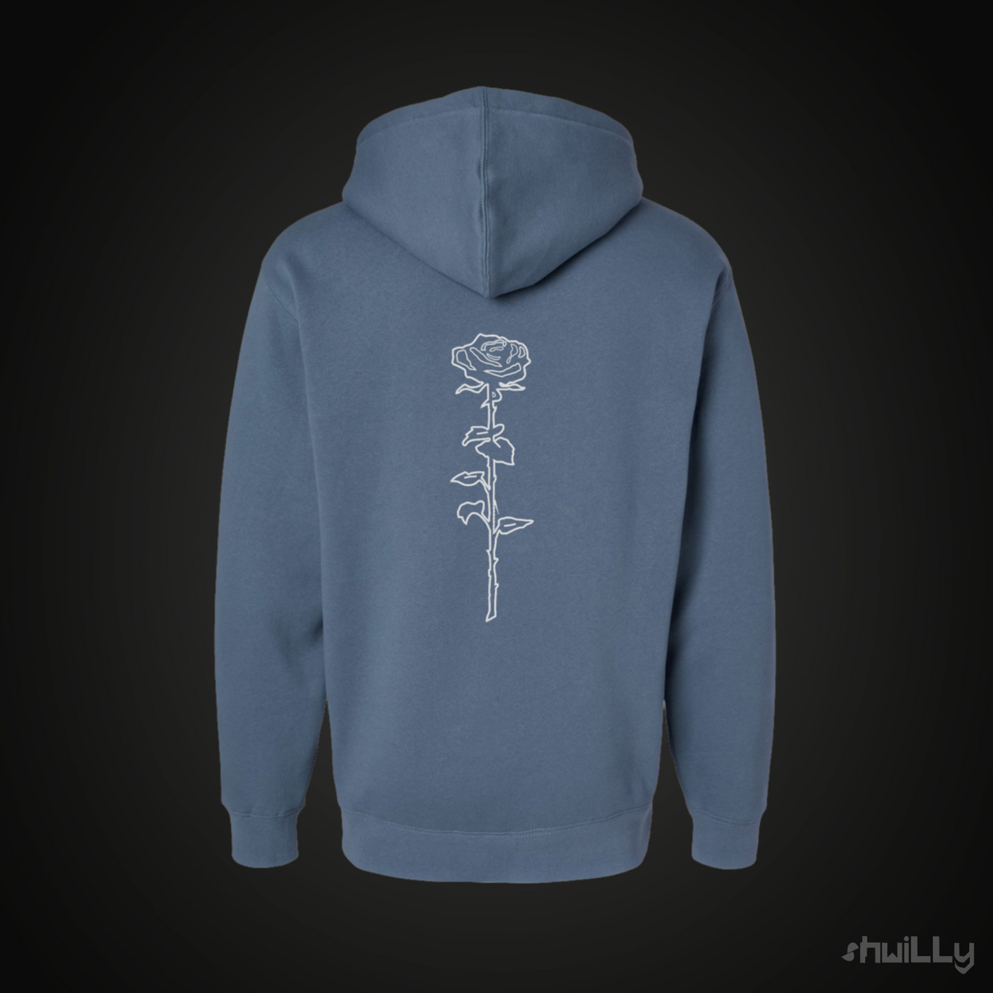 shwiLLy Low Key Rose Drip Hoodie