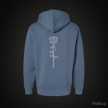 shwiLLy Low Key Rose Drip Hoodie