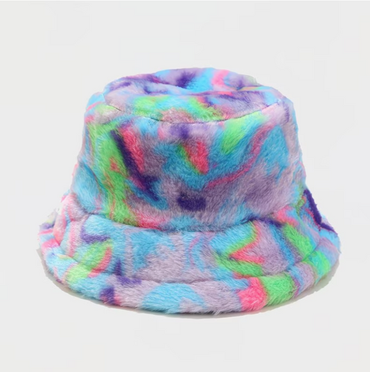 Blank Fluffy Bucket- Trippy Pattern Fluffy Buckets